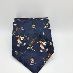 Disney Vintage Mickey Mouse Golf Silk Tie